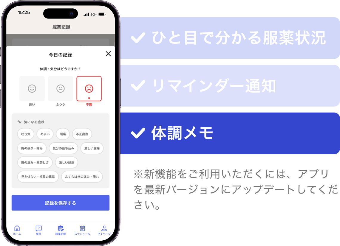 体調メモ