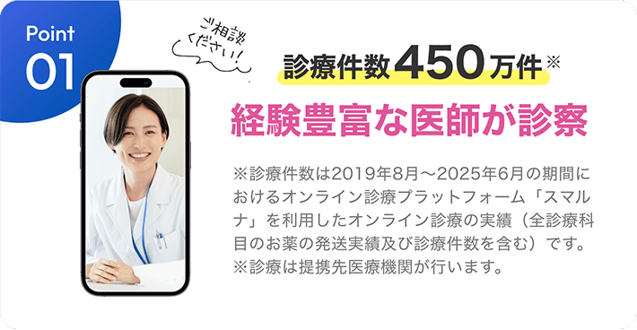 経験豊富な医師が診察