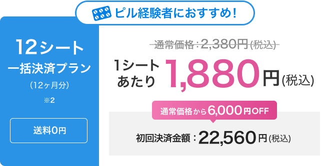 12シート一括決済プラン