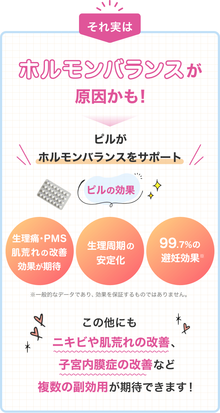 ホルモンバランスが原因かも!