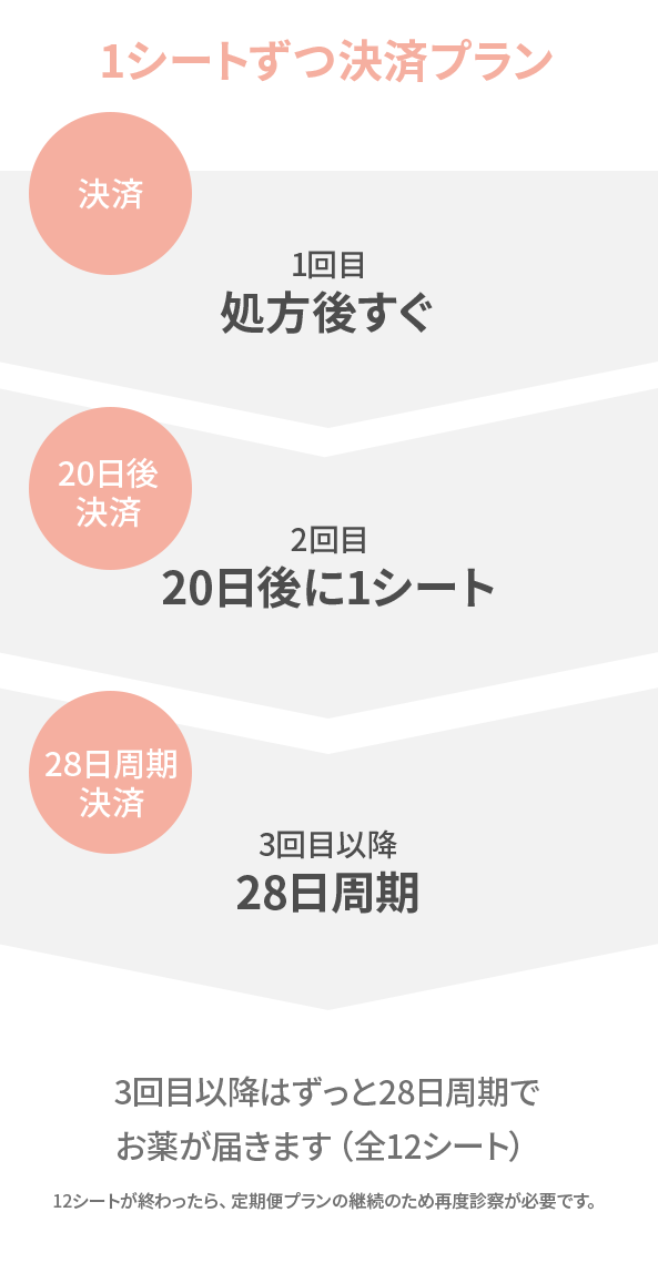 1シートずつ決済プラン