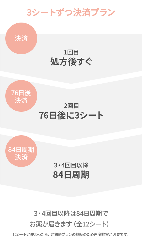 3シートずつ決済プラン