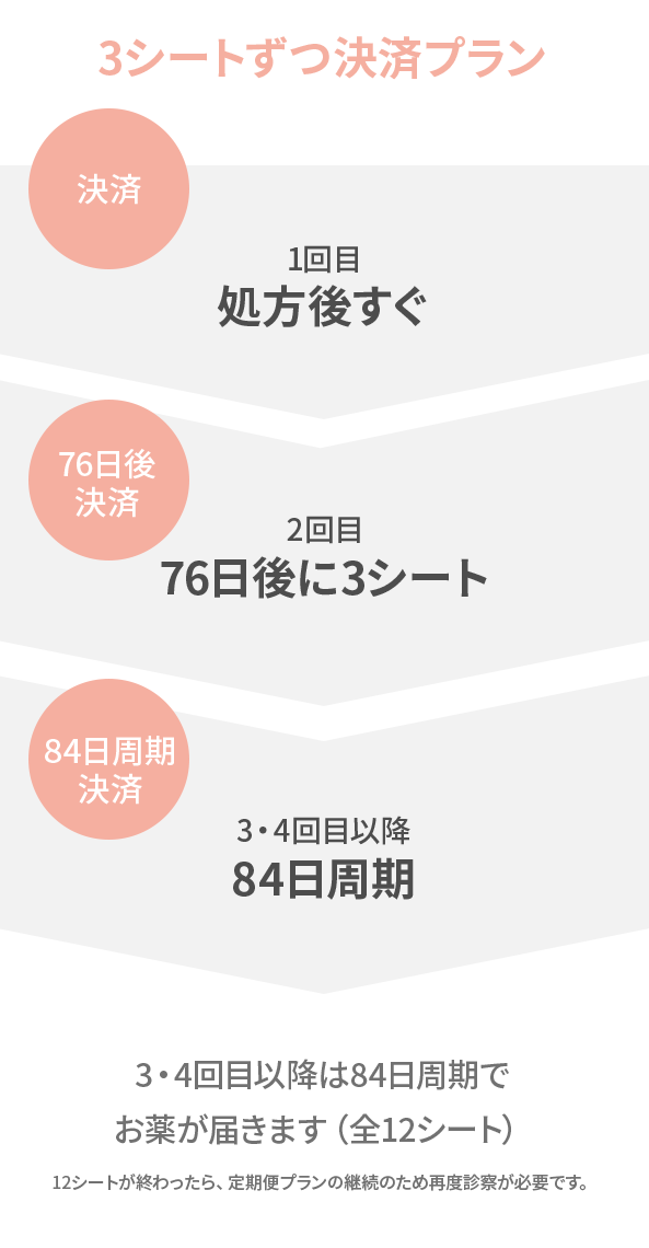 3シートずつ決済プラン
